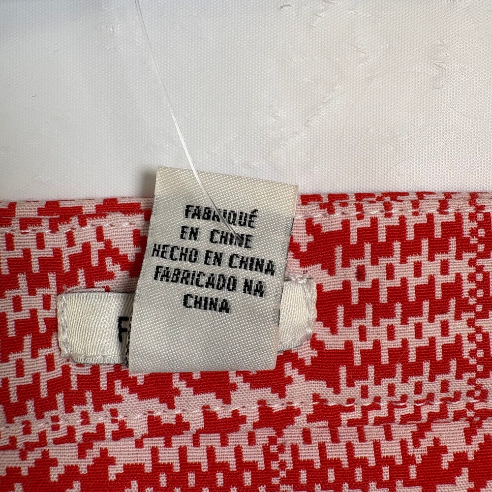 Forever 21 Y2K Womens Red Cream Plaid Houndstooth Mini Skirt Size 29 NEW NWT - Picture 5 of 10